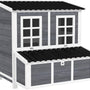 Kippen Legnest voor 4-6 Kippen - Waterdicht Dak - 100x86x100cm - grijs