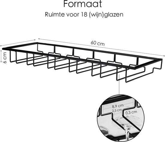 Ophangrek Wijnglazen - glazen - Wijnglazenhouder