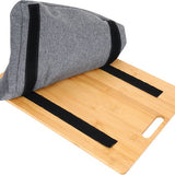 Schoottafel Laptop – Laptoptafel voor Bank-Bed – Bamboe Dienblad met Kussen – Ontbijt Bed Tafel – Laptopkussen – Met Handgrepen