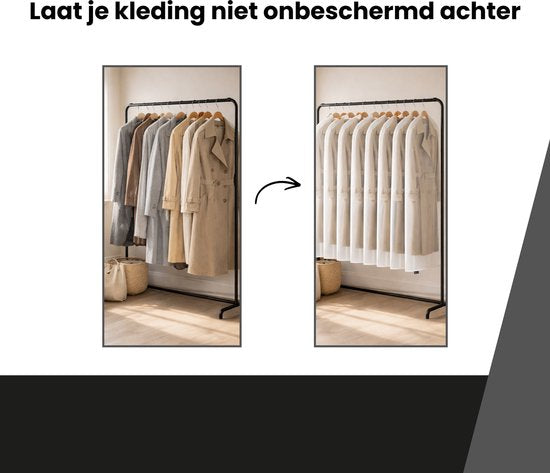 Kledinghoes - 10 stuks - 160x40 - Wit - Kledinghoezen - Kledinghoes Wit - Trouwjurkhoes - Kostumhoes