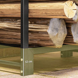 Haardhoutrek 123 cm Tot 200 kg - Houtopslag Staal - Zwart