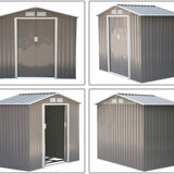 4goodz Gereedschapsschuur Metaal 127x213x185 cm - Grijs