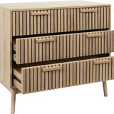 Ladekast Klaus met Panelen voorzijde - Buffetkast 90x49x79 cm - Bruin