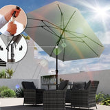 Parasol 233cm Vierkant Kantelbaar - Aluminium buis, Glasvezel