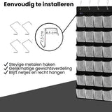 Schoenenkast Hangend - Schoenenzak 24 vakken - Opbergen van Schoenen aan Deur - Schoenenzak Zwart - Wit - Oplossing voor rondslingerende schoenen - Hoogwaardige Schoenenkast