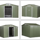 4goodz Gereedschapsschuur Gepoedercoat Metaal 277x195x192 cm - Groen