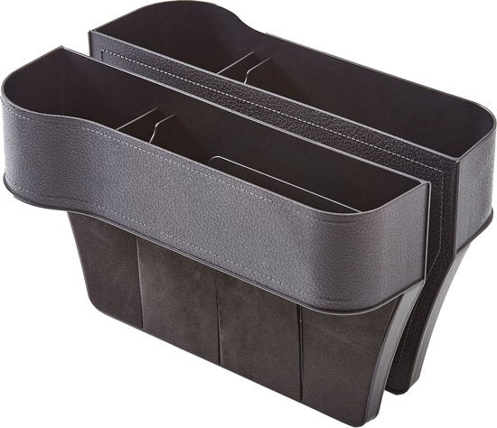 Auto Organizer Luxe - 2 stuks - Zwart - Links en Rechts - 26 cm x 6 cm - Bekerhouder - Telefoonhouder