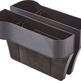 Auto Organizer Luxe - 2 stuks - Zwart - Links en Rechts - 26 cm x 6 cm - Bekerhouder - Telefoonhouder