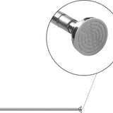 Douchestang - Zilver - 66 cm tot 99 cm - Universeel - Douchestang Uitschuifbaar - Douchestang zonder Boren - Douchestang Verstelbaar - Douchegordijnstang - Gordijnstang