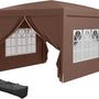 4goodz Partytent Paviljoen 2x2 m - Opvouwbaar met 4 Zijwanden en Rits - bruin