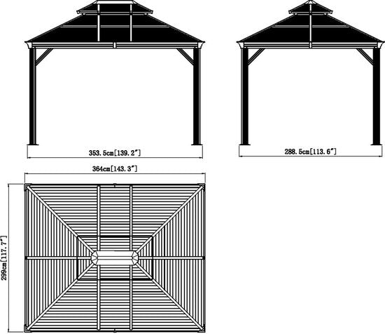 Sojag - SJ03500 - Paviljoen - Pergola - Partytent - 291 x 299 x 364 cm