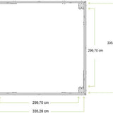 Westmann - YD12810 - Paviljoen - Pergola - Partytent - 320 x 366 x 366 cm