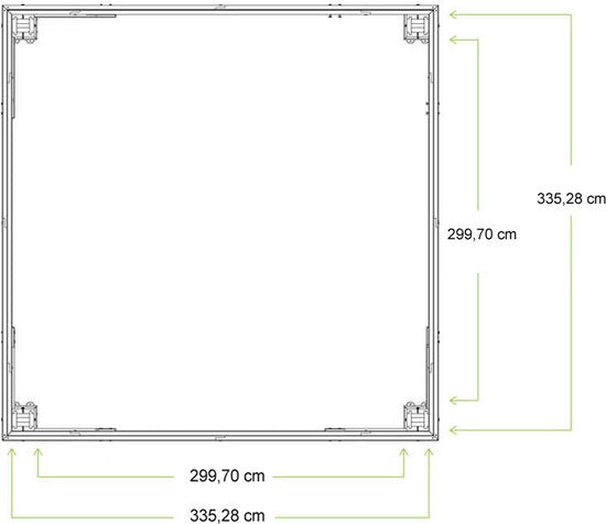 Westmann - YD12810 - Paviljoen - Pergola - Partytent - 320 x 366 x 366 cm
