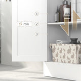 Badkamerkast met 2 Laden, 2 Deuren en open vak 30x60x109 cm - Wit