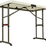 Lifetime® Kunststof Campingtafel in Hoogte Verstelbaar - 122x61x86 cm