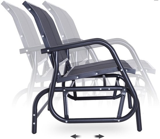 4goodz Tuinbank Schommelbank 2-Zits - max. 200 kg - Zwart