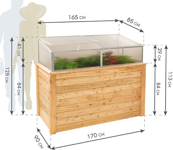 Westmann Verhoogde kweekkas Classic Plus 170 - 170x90x125 cm