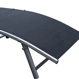 4goodz Comfortabele Zonnebed 7-standen - Textileen ligstoel - Zwart