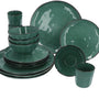 4goodz set 16 delig aardewerk - 4 persoons - Groen