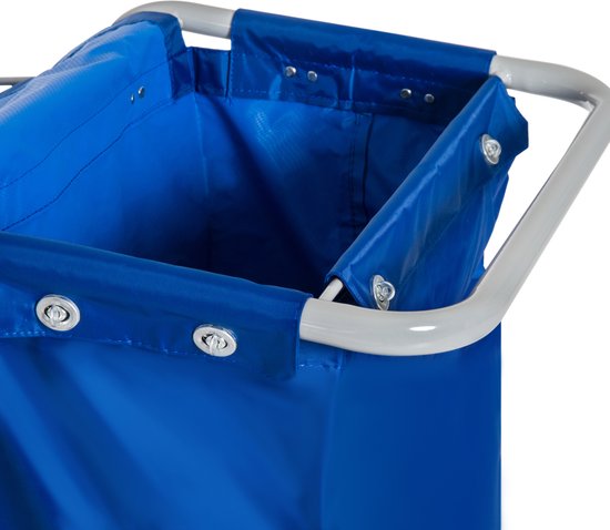 Schoonmaakkar Schoonmaakwagen met Wringer en 4 emmers met wielen
