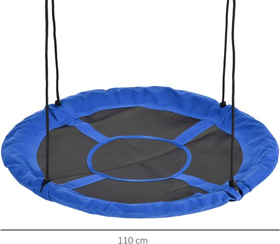 Nestschommel weerbestendig - tot 100 kg - Φ110 cm - Blauw