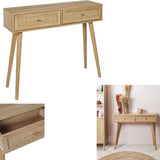 Side Table Bali met Rattan voorzijde 29x100x81 cm - Gangtafel - Bruin