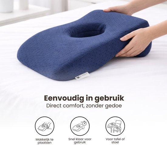 Gezichtskussen voor Massage - Blauw - Massage Kussen - Massagekussen voor Kind en Volwassenen - Hoofdsteun Massagetafel