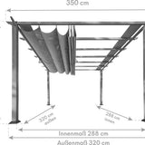 Paragon Outdoor - ST02003 - Paviljoen - Pergola - Partytent - 235 x 350 x 350 cm