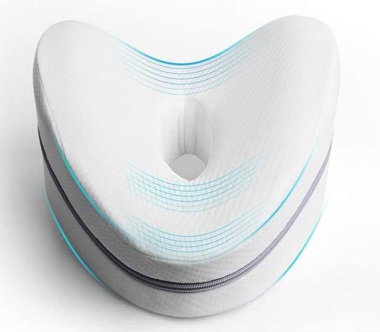 Kniekussen voor in Bed - Wit - Orthopedisch Kniekussen - Beenkussen - Zijslaapkussen - Zijslaap Kussen Voor In Bed - Heupklachten