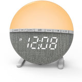 Wake Up Light Wekker – Sunrise Lichtwekker met Nachtlamp – Digitale Alarmklok met Snooze – Dimbare Nachtlamp & Zonsopgang Simulator – Oplaadbare Wekker Slaapkamer – 12-24h LED Klok