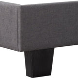 Bedombouw - Grijs - 147x206x110cm - Bedombouw met Hoofdbord - De perfecte combinatie van comfort en stijl voor je slaapkamer