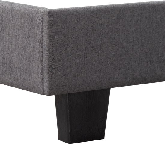 Bedombouw - Grijs - 147x206x110cm - Bedombouw met Hoofdbord - De perfecte combinatie van comfort en stijl voor je slaapkamer