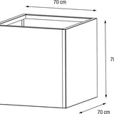 Herstera Garden® Cube Plantenbak HG08976803 - 70x70x70 cm - Antraciet