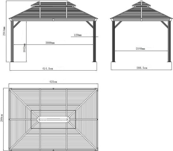 Sojag - SJ04510 - Paviljoen - Pergola - Partytent - 292 x 299 x 425 cm
