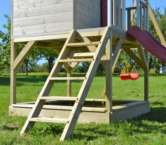 Wendi Toys Alpaca Speelhuis met Glijbaan, Schommel en Zandbak WTM10