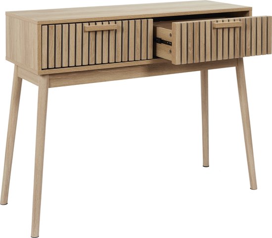 Sidetable Console Bijzettafel met 2 Laden Klaus - Bruin
