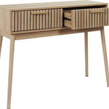 Sidetable Console Bijzettafel met 2 Laden Klaus - Bruin