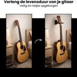 Gitaar Muurbeugel Set van 4 – Gitaarhouder Wand – Verstelbare Gitaarsteun – Universele Gitaar Wandhouder met Zachte Beschermlaag – Geschikt voor Akoestische & Elektrische Gitaar