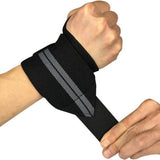 Fitness - Crossfit Polsband - 2 Stuks - Polsbandage Wrist Support Wraps - Pols Bandage Band - Bodybuilding Support - Gewichthef Straps - Krachttraining Lifting Workout Straps - Set Van 2 Stuks - Zwart-Grijs