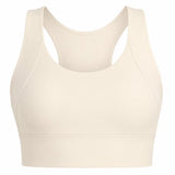 SparkNine Coreshield sportbeha - met ingebouwde pads - XL - ivory - push-up sport-bh - high impact ondersteuning - push-up - ademend
