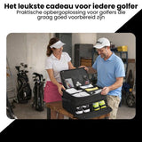 Golf Organizer Tas voor Kofferbak – Golf Accessoire Opbergbox met Schoenenvak – Waterafstotende Golf Opbergtas met Verstelbare Vakken – Golf Cadeau voor Heren & Dames – Zwart