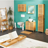Sicela Wastafelonderkast met Uitsparing - 28x60x80 cm - Wastafelmeubel Bamboe