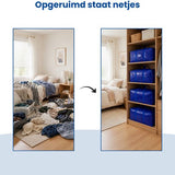 Opbergtassen XL - Blauw - 4 Stuks - 92 Liter - Verhuistassen - Big Shopper - Waterdicht - Opbergzak met Handvat