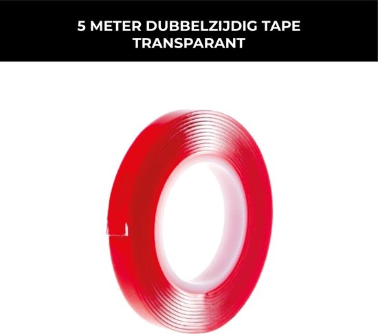 24ME® Dubbelzijdig Montage Tape Etui - 1mm - Transparant - Nano tape - Acrylic VHB