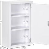 4goodz Medicijnkastje EHBO-kastje met slot RVS 14x30x46 cm - Wit