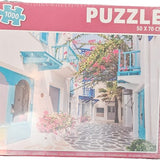 Grafix - Puzzel - Volwassenen - Zuid Europese straat - Kinderen - 1000 stukken - Puzzel 1000 stukjes volwassenen - Legpuzzel