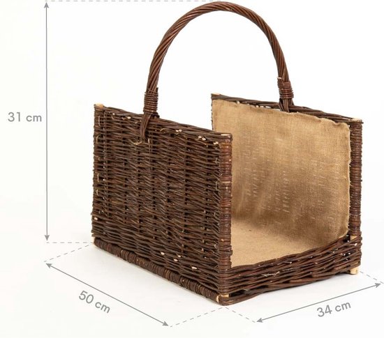 Westmann Houthaardhoutmand Olga - Houtmand 35x50x21cm