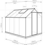 Westmann Aluminium kas Flora 68 - Zilver - 252x192x201cm