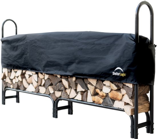 ShelterLogic® - HaardHout Houtopslag met Hoes - Brandhoutrek