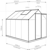 Westmann Aluminium kas Flora 66 | Antraciet | 192x192x202cm